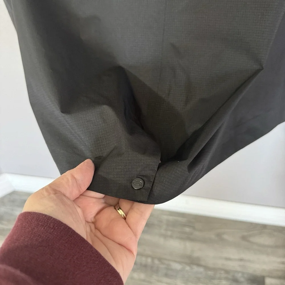 NWT North Face Men's XL Packable LT‎ Rain Parka Jacket Unisex Black Waterproof